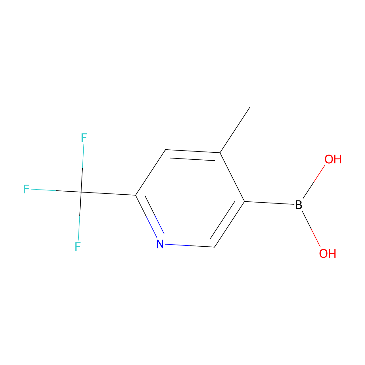 (4-Methyl-6-(trifluoromethyl)pyridin-3-yl)boronic acid molecular structure, CAS 2225169-21-9