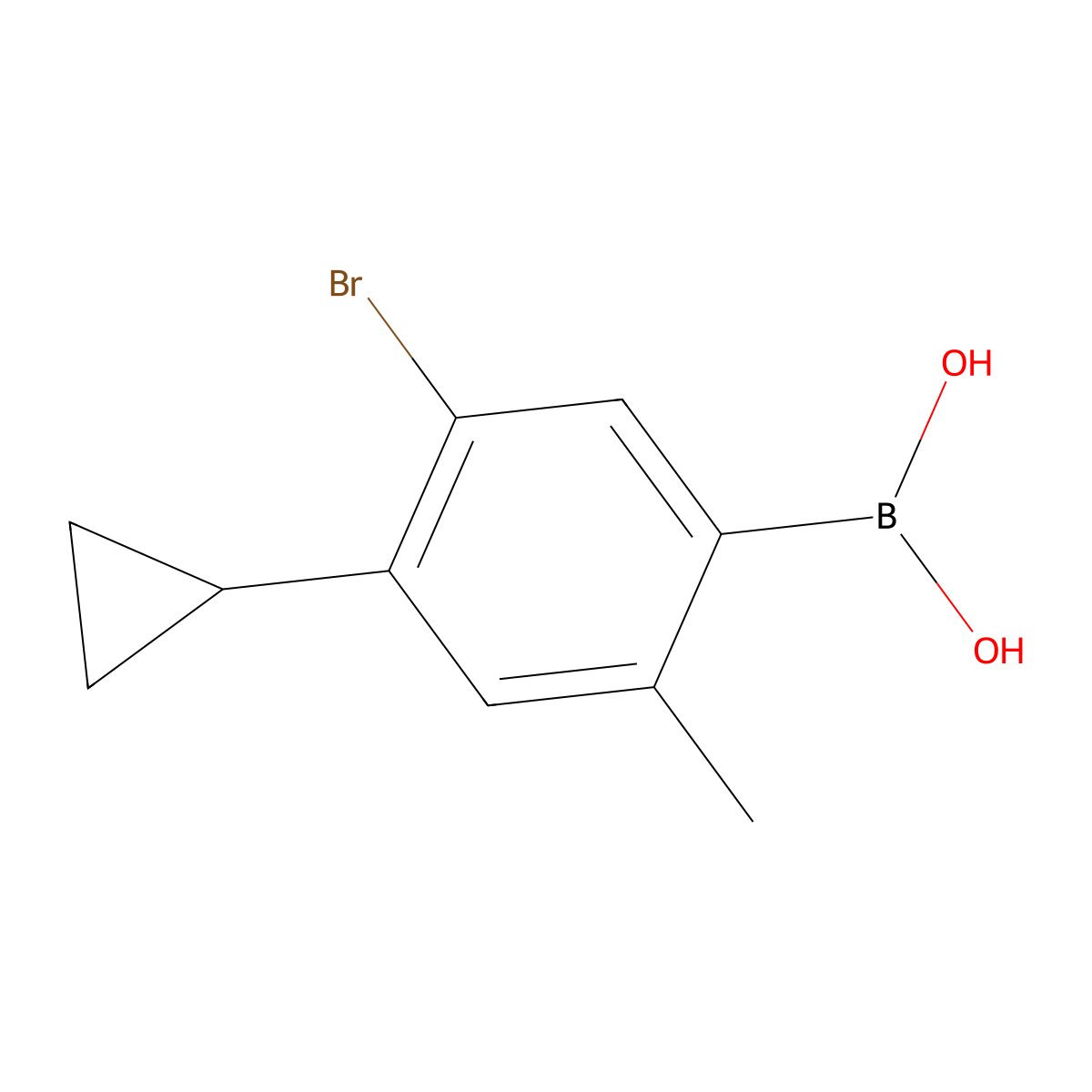 (5-Bromo-4-cyclopropyl-2-methylphenyl)boronic acid molecular structure, CAS 2225169-24-2