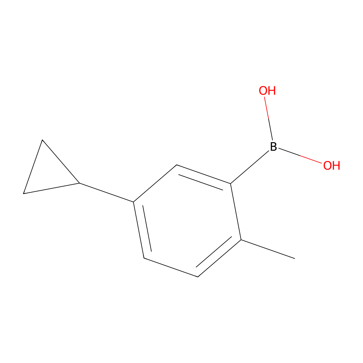 5-Cyclopropyl-2-methylphenylboronic acid molecular structure, CAS 2225169-28-6