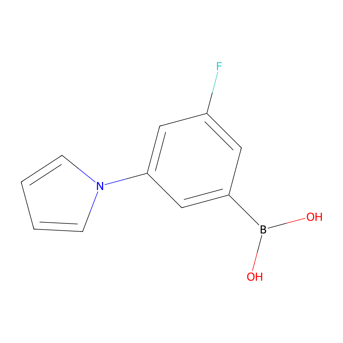 (3-Fluoro-5-(1H-pyrrol-1-yl)phenyl)boronic acid molecular structure, CAS 2225169-48-0