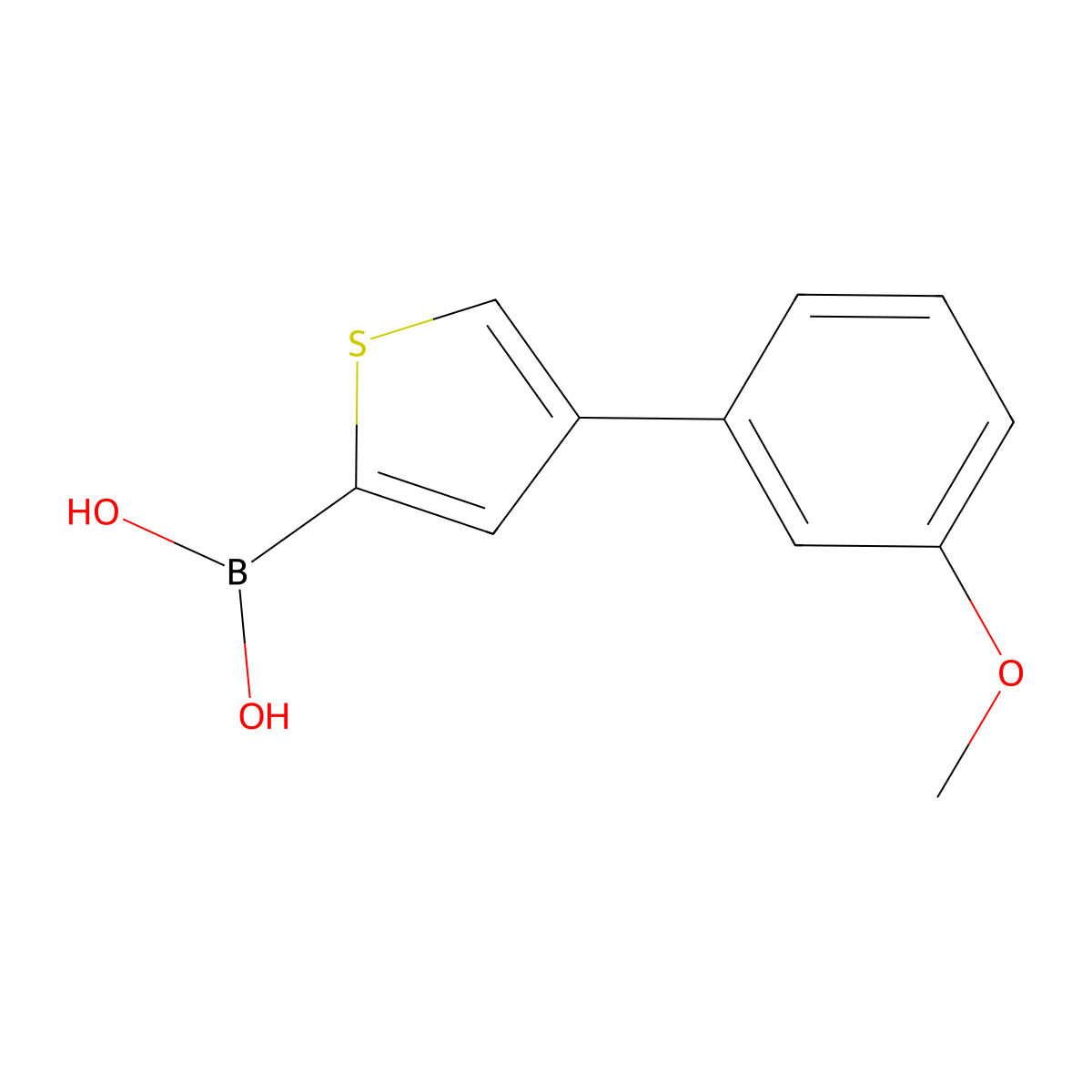 (4-(3-Methoxyphenyl)thiophen-2-yl)boronic acid molecular structure, CAS 2225169-68-4