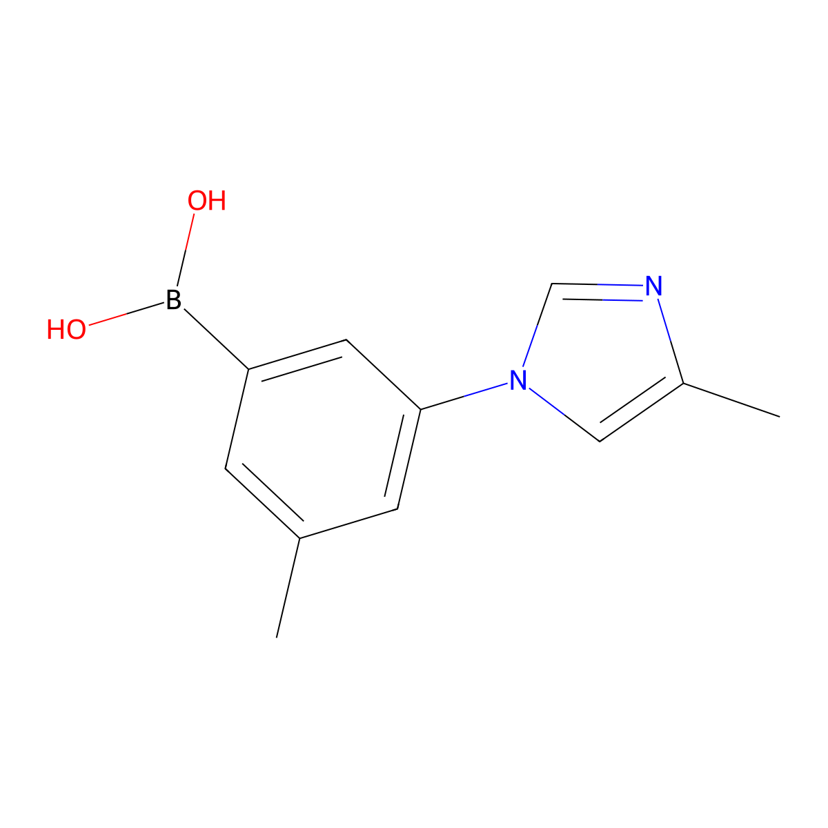 (3-Methyl-5-(4-methyl-1H-imidazol-1-yl)phenyl)boronic acid molecular structure, CAS 2225169-69-5