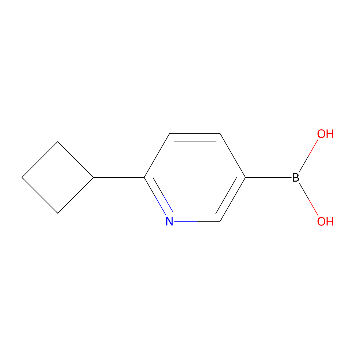 (6-Cyclobutylpyridin-3-yl)boronic acid molecular structure, CAS 2225169-78-6