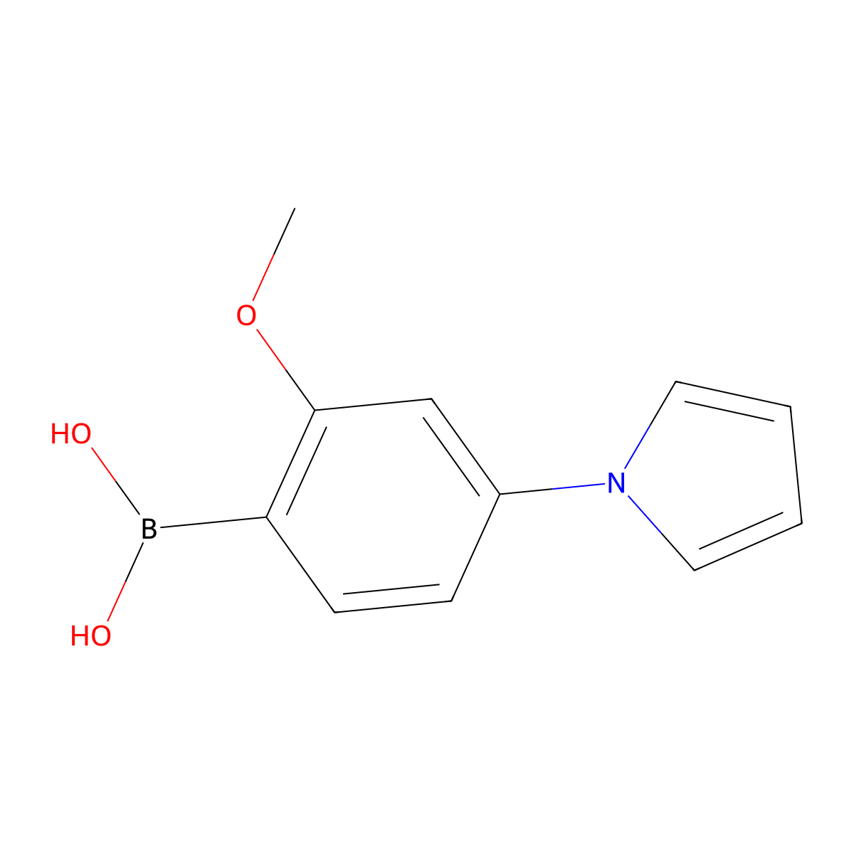 (2-Methoxy-4-(1H-pyrrol-1-yl)phenyl)boronic acid molecular structure, CAS 2225169-80-0