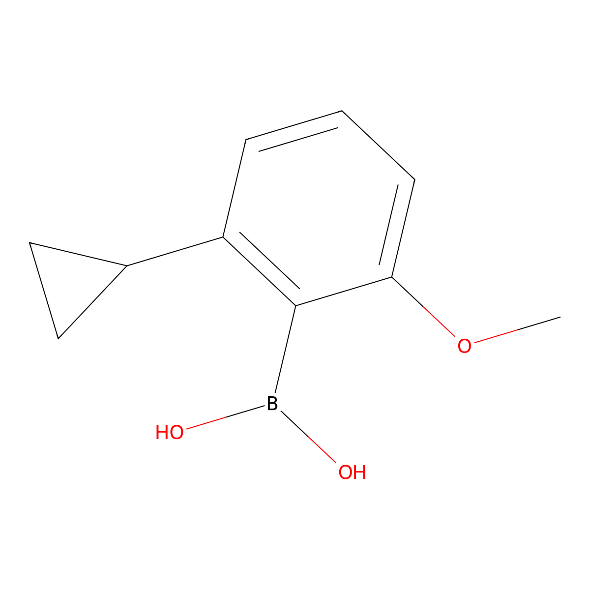 (2-Cyclopropyl-6-methoxyphenyl)boronic acid molecular structure, CAS 2225169-89-9