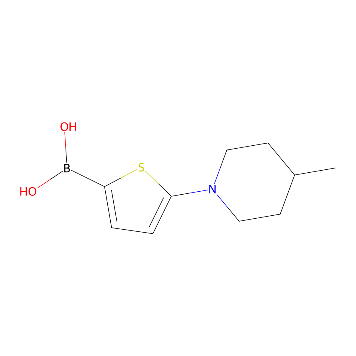 5-(4-Methylpiperidin-1-yl)thiophene-2-boronic acid molecular structure, CAS 2225169-92-4
