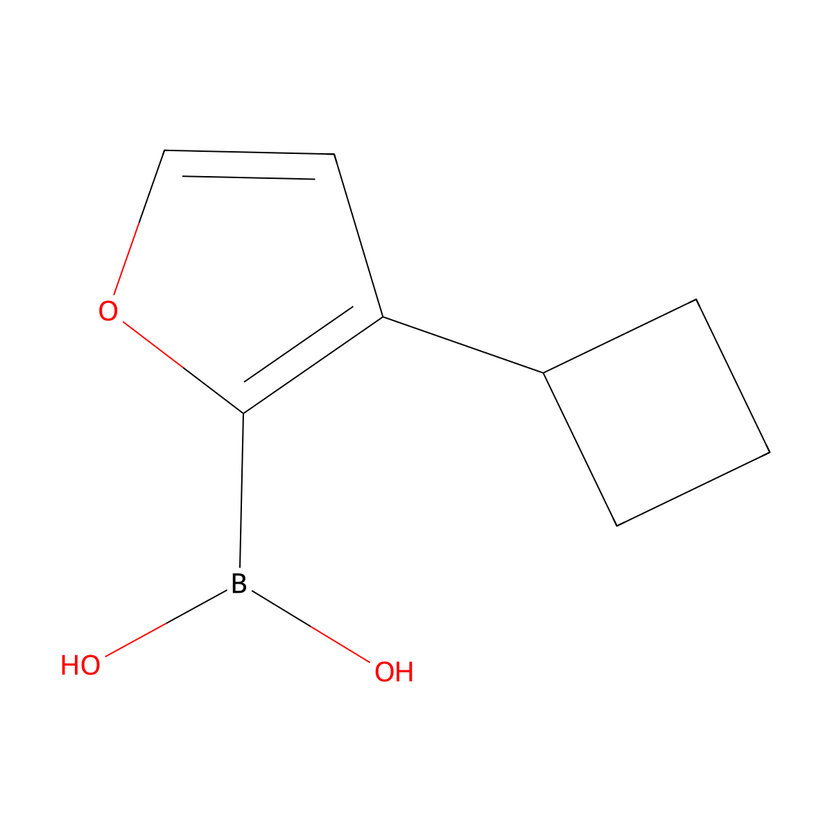 (3-Cyclobutylfuran-2-yl)boronic acid molecular structure, CAS 2225170-05-6