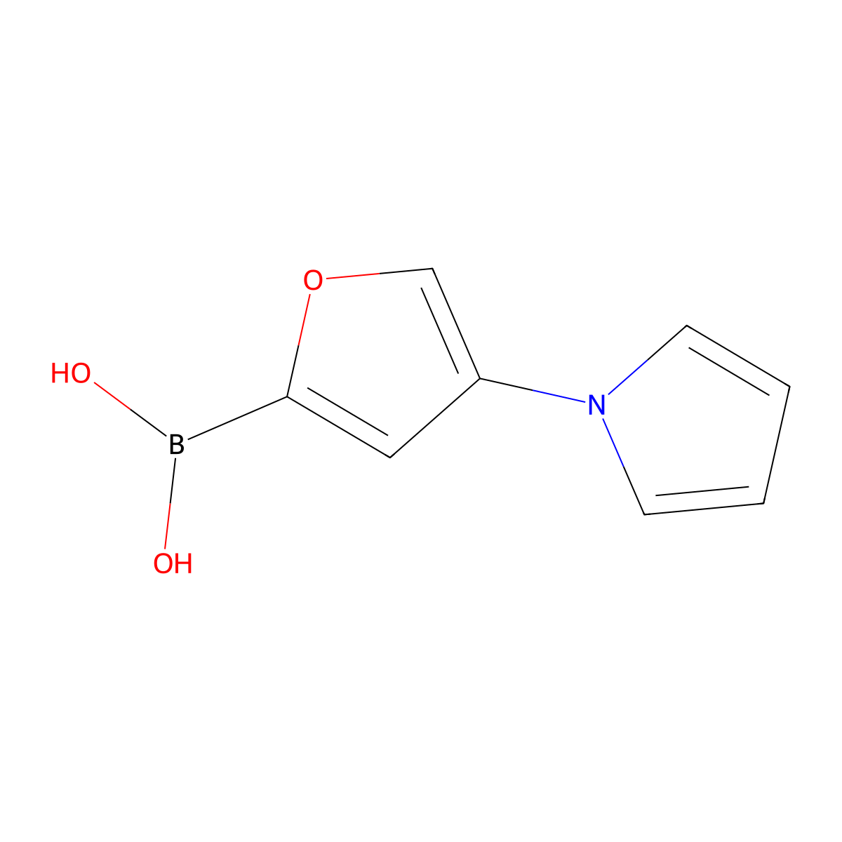 (4-(1H-Pyrrol-1-yl)furan-2-yl)boronic acid molecular structure, CAS 2225170-19-2