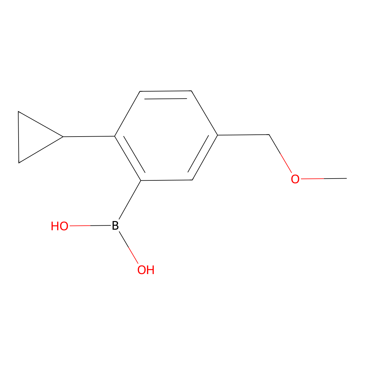 (2-Cyclopropyl-5-(methoxymethyl)phenyl)boronic acid molecular structure, CAS 2225170-22-7
