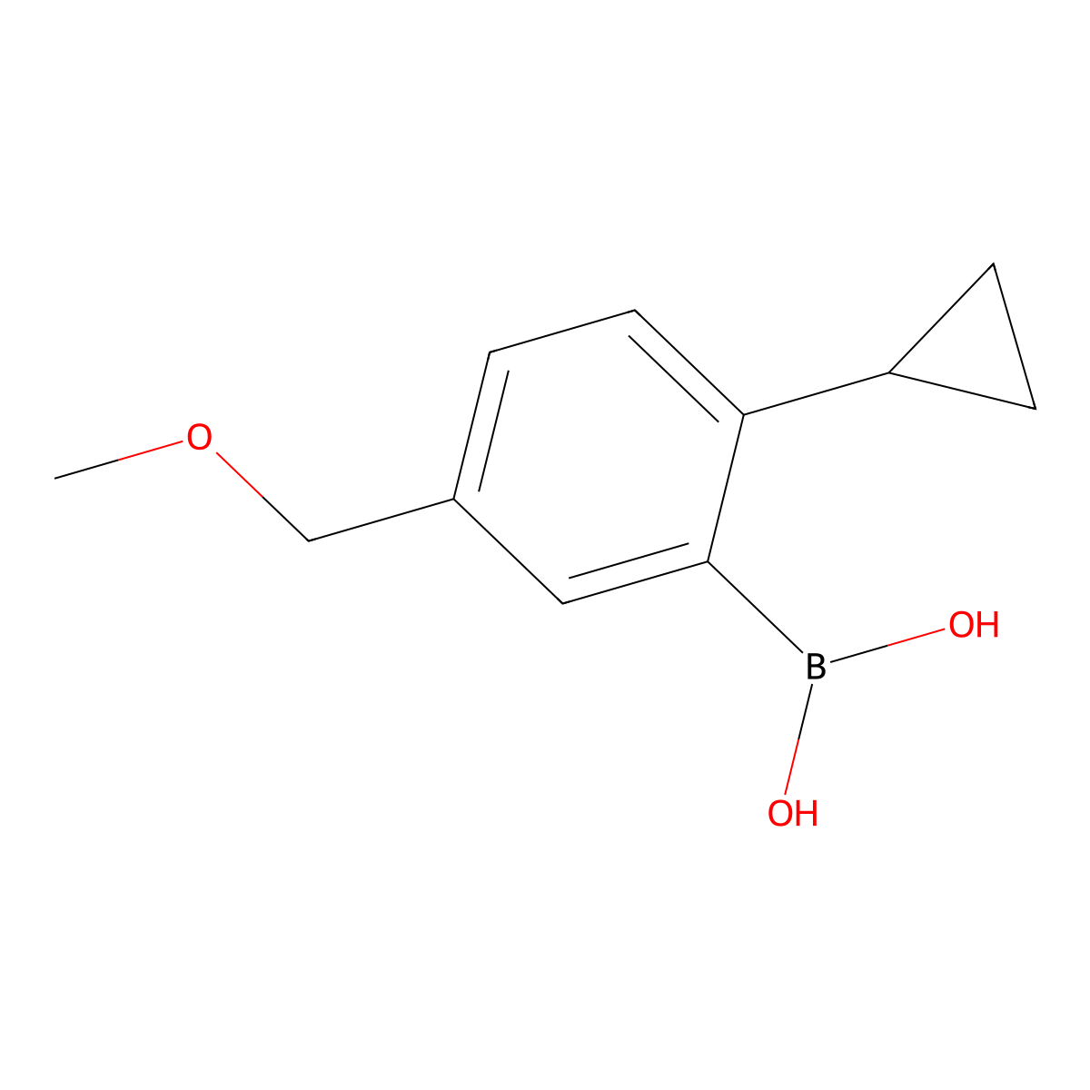 (2-Cyclopropyl-5-(methoxymethyl)phenyl)boronic acid molecular structure, CAS 2225170-22-7