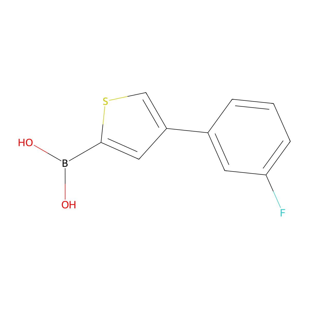 (4-(3-Fluorophenyl)thiophen-2-yl)boronic acid molecular structure, CAS 2225170-24-9