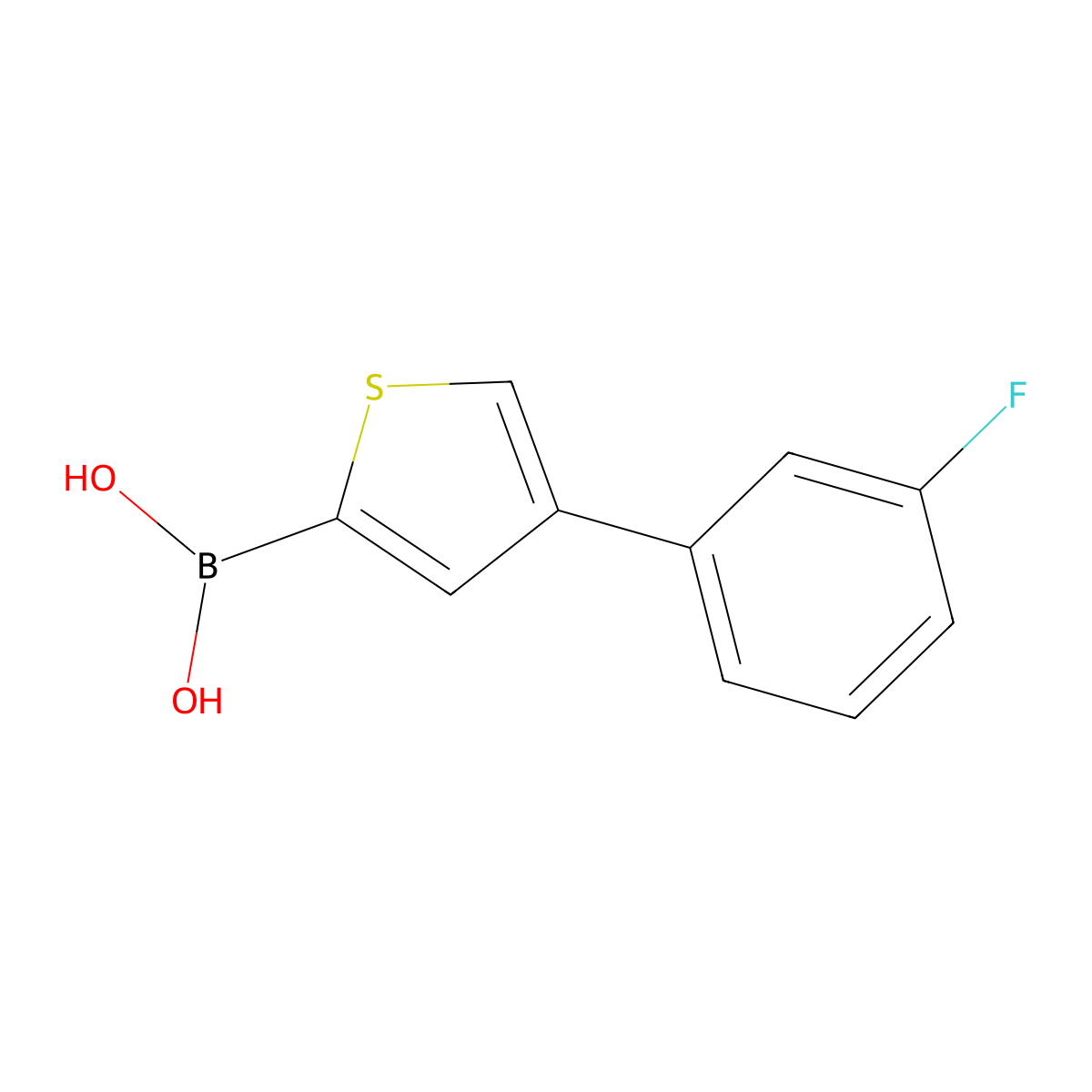 (4-(3-Fluorophenyl)thiophen-2-yl)boronic acid molecular structure, CAS 2225170-24-9