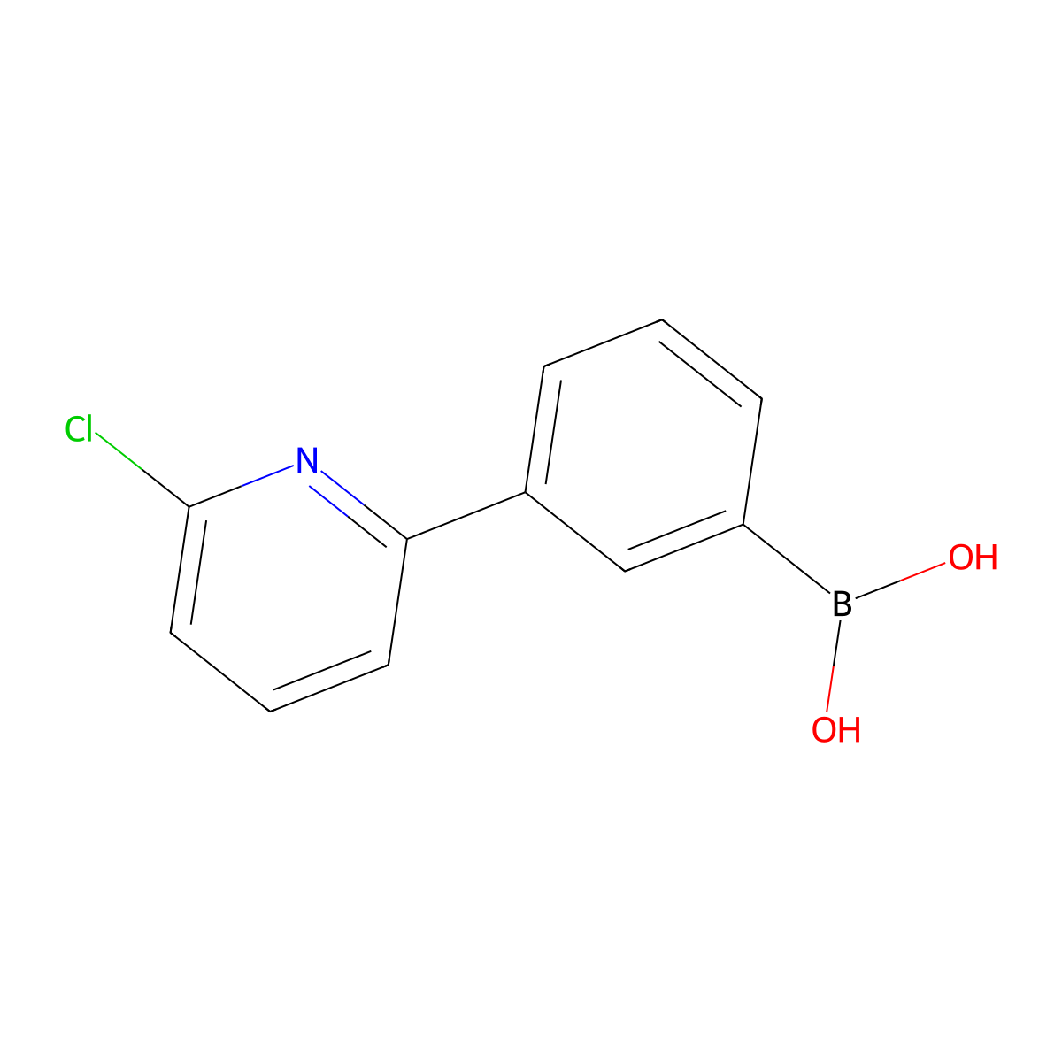(3-(6-Chloropyridin-2-yl)phenyl)boronic acid molecular structure, CAS 2225170-50-1