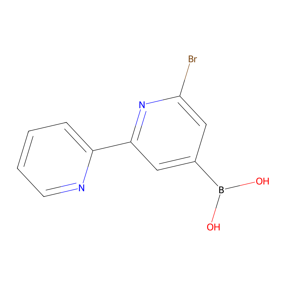 (6-Bromo-[2,2'-bipyridin]-4-yl)boronic acid molecular structure, CAS 2225170-58-9