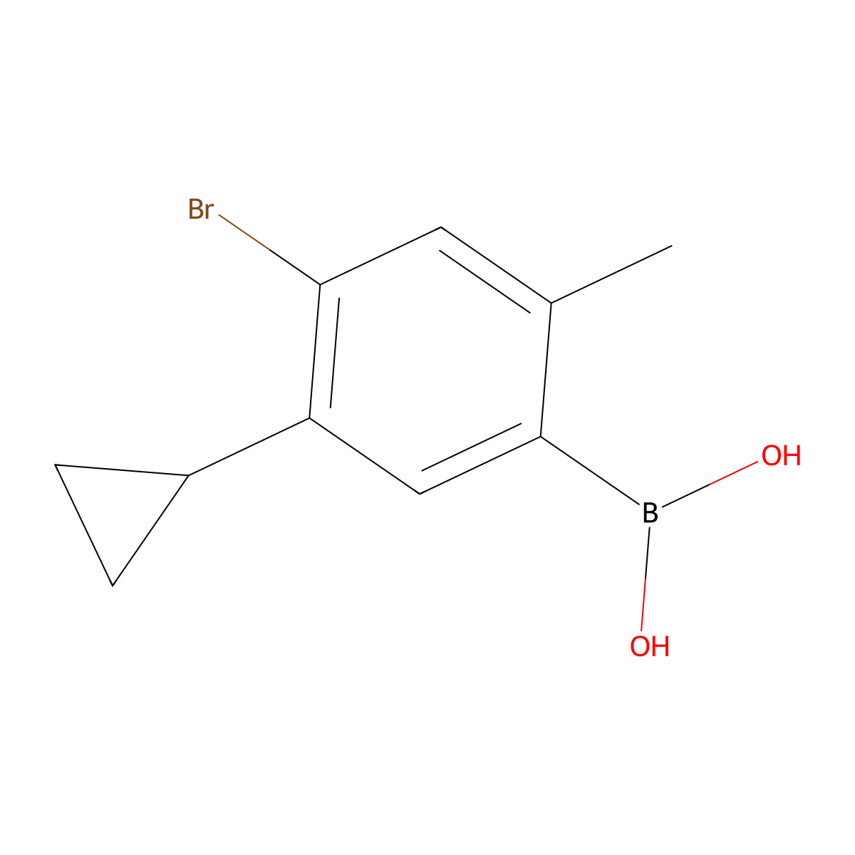 (4-Bromo-5-cyclopropyl-2-methylphenyl)boronic acid molecular structure, CAS 2225170-77-2