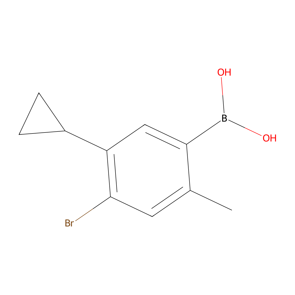 (4-Bromo-5-cyclopropyl-2-methylphenyl)boronic acid molecular structure, CAS 2225170-77-2