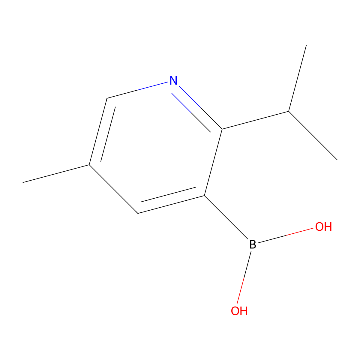 (2-Isopropyl-5-methylpyridin-3-yl)boronic acid molecular structure, CAS 2225170-89-6