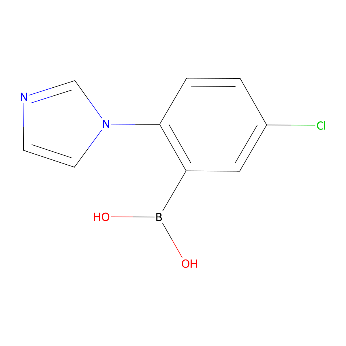 (5-Chloro-2-(1H-imidazol-1-yl)phenyl)boronic acid molecular structure, CAS 2225171-57-1