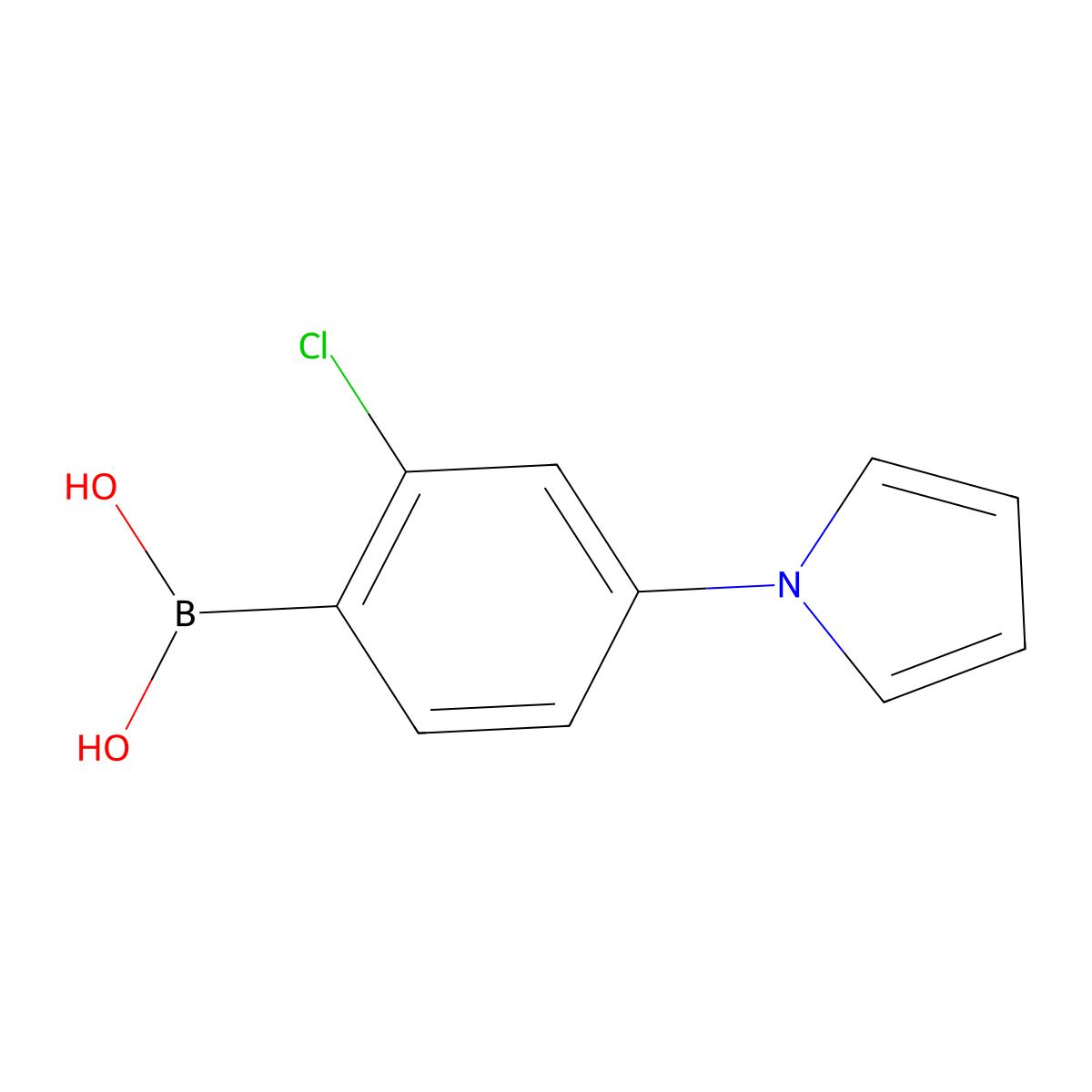 (2-Chloro-4-(1H-pyrrol-1-yl)phenyl)boronic acid molecular structure, CAS 2225171-67-3