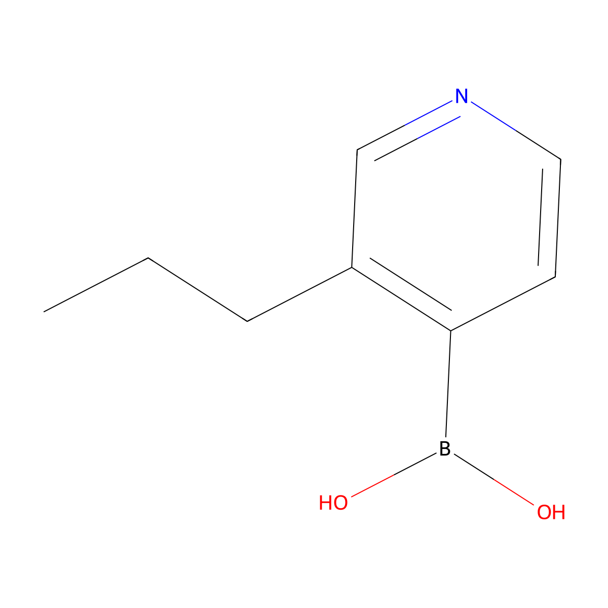 (3-Propylpyridin-4-yl)boronic acid molecular structure, CAS 2225171-70-8