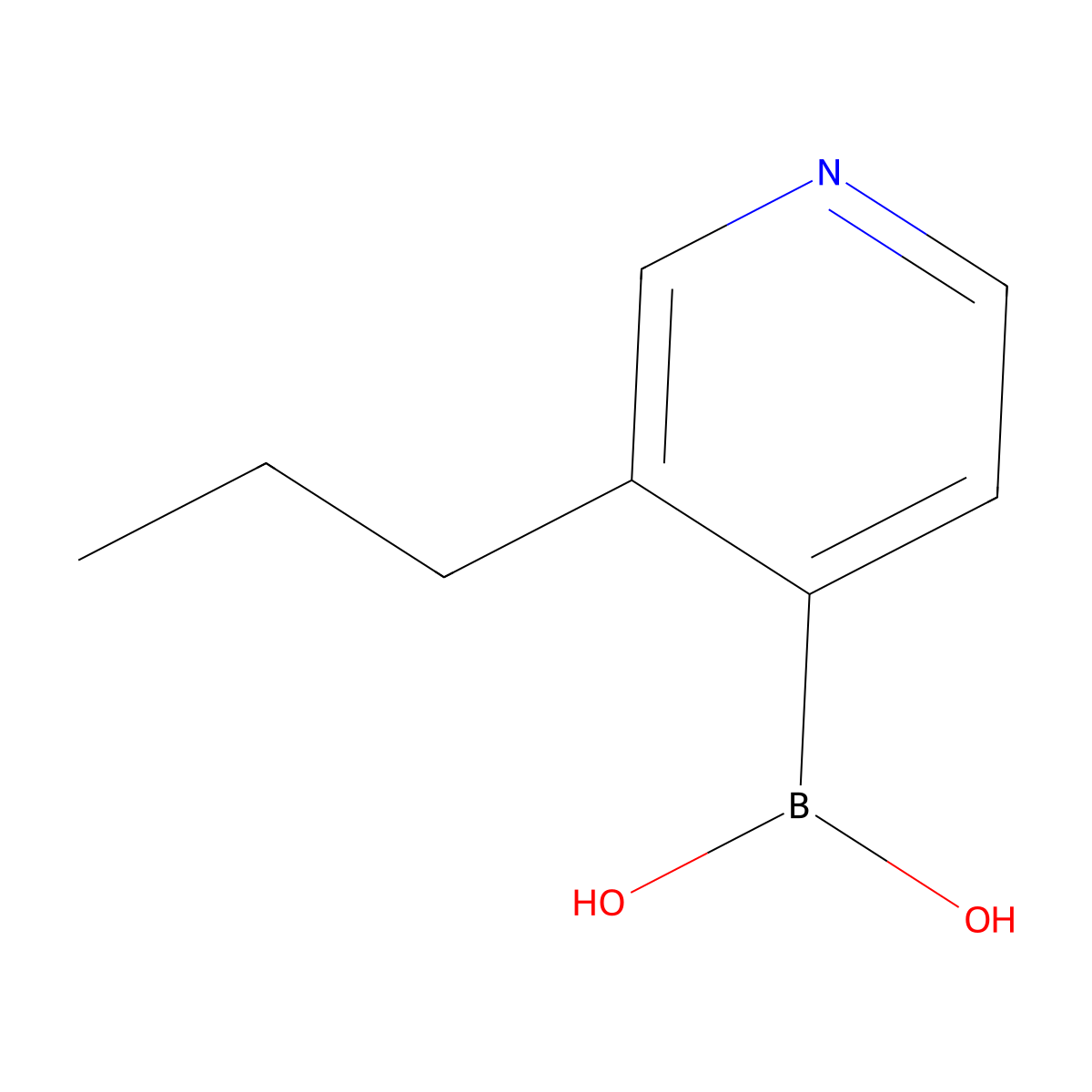 (3-Propylpyridin-4-yl)boronic acid molecular structure, CAS 2225171-70-8