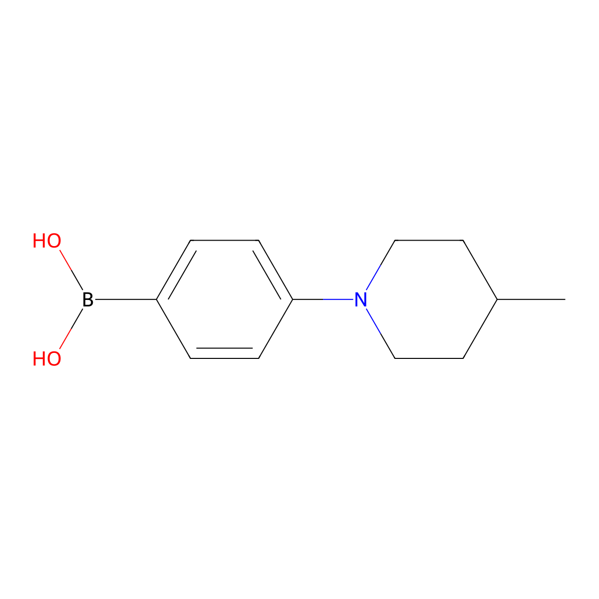 4-(4-Methylpiperidin-1-yl)phenylboronic acid molecular structure, CAS 2225171-89-9