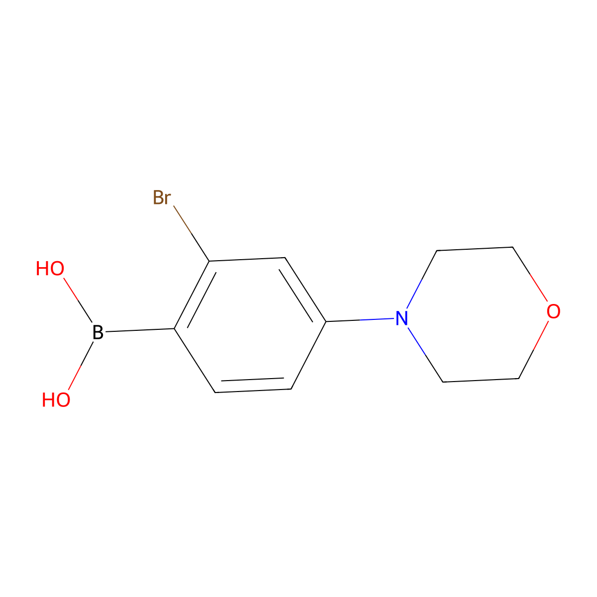 (2-Bromo-4-morpholinophenyl)boronic acid molecular structure, CAS 2225171-96-8