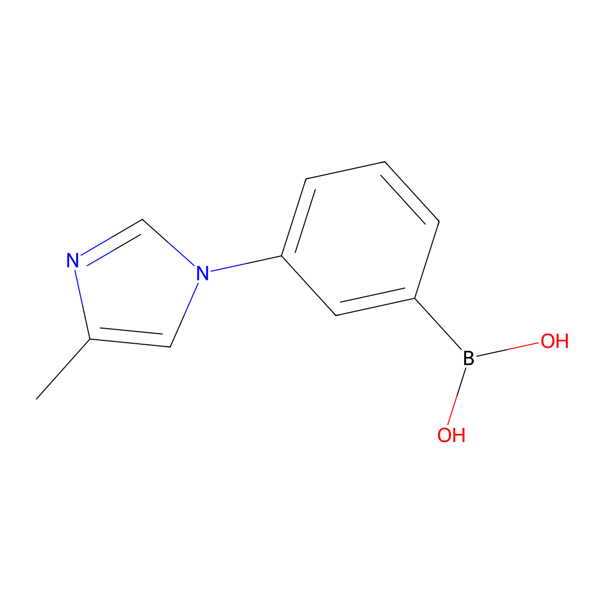 3-(4-Methylimidazol-1-yl)phenylboronic acid molecular structure, CAS 2225172-03-0