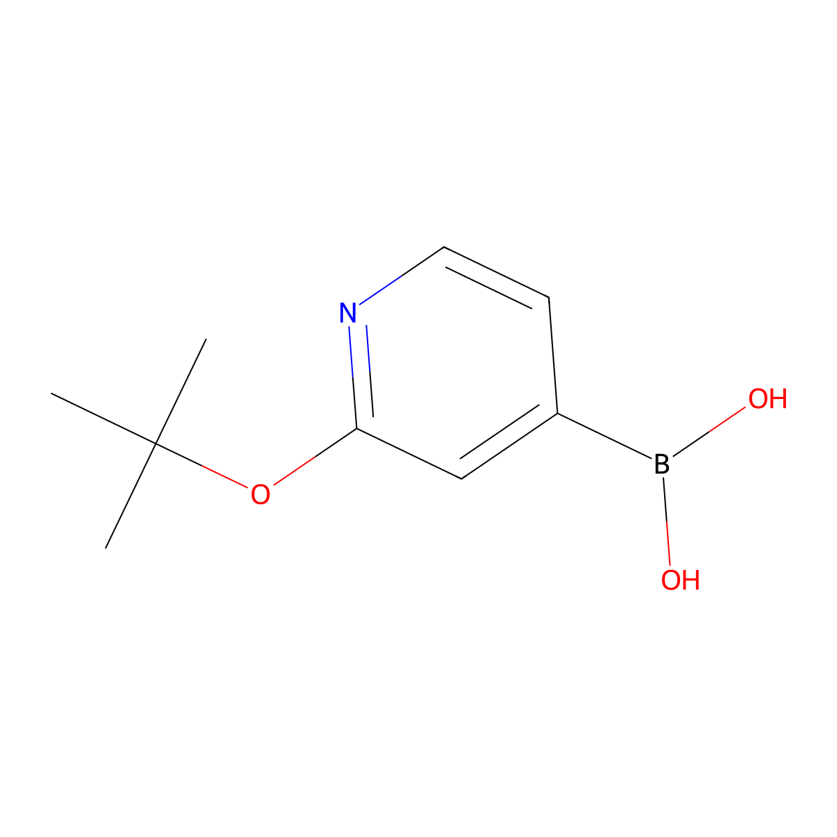 (2-(tert-Butoxy)pyridin-4-yl)boronic acid molecular structure, CAS 2225172-06-3