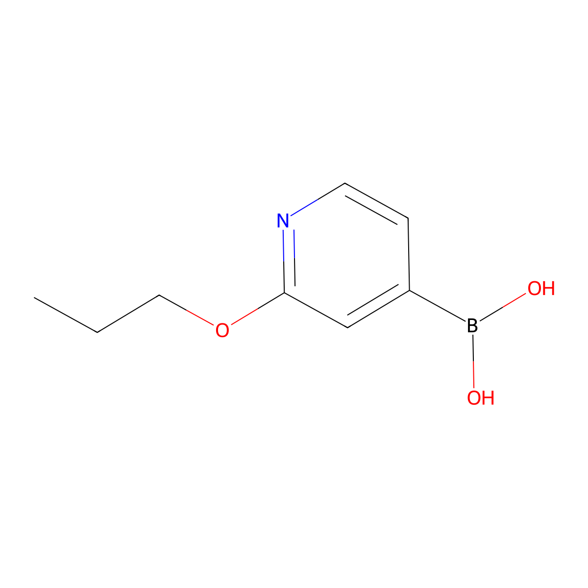 (2-Propoxypyridin-4-yl)boronic acid molecular structure, CAS 2225172-11-0