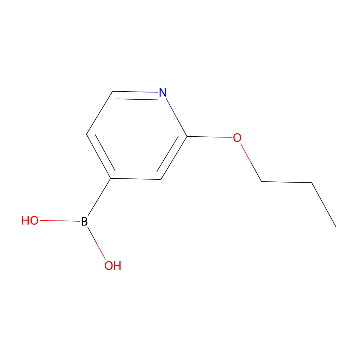 (2-Propoxypyridin-4-yl)boronic acid molecular structure, CAS 2225172-11-0
