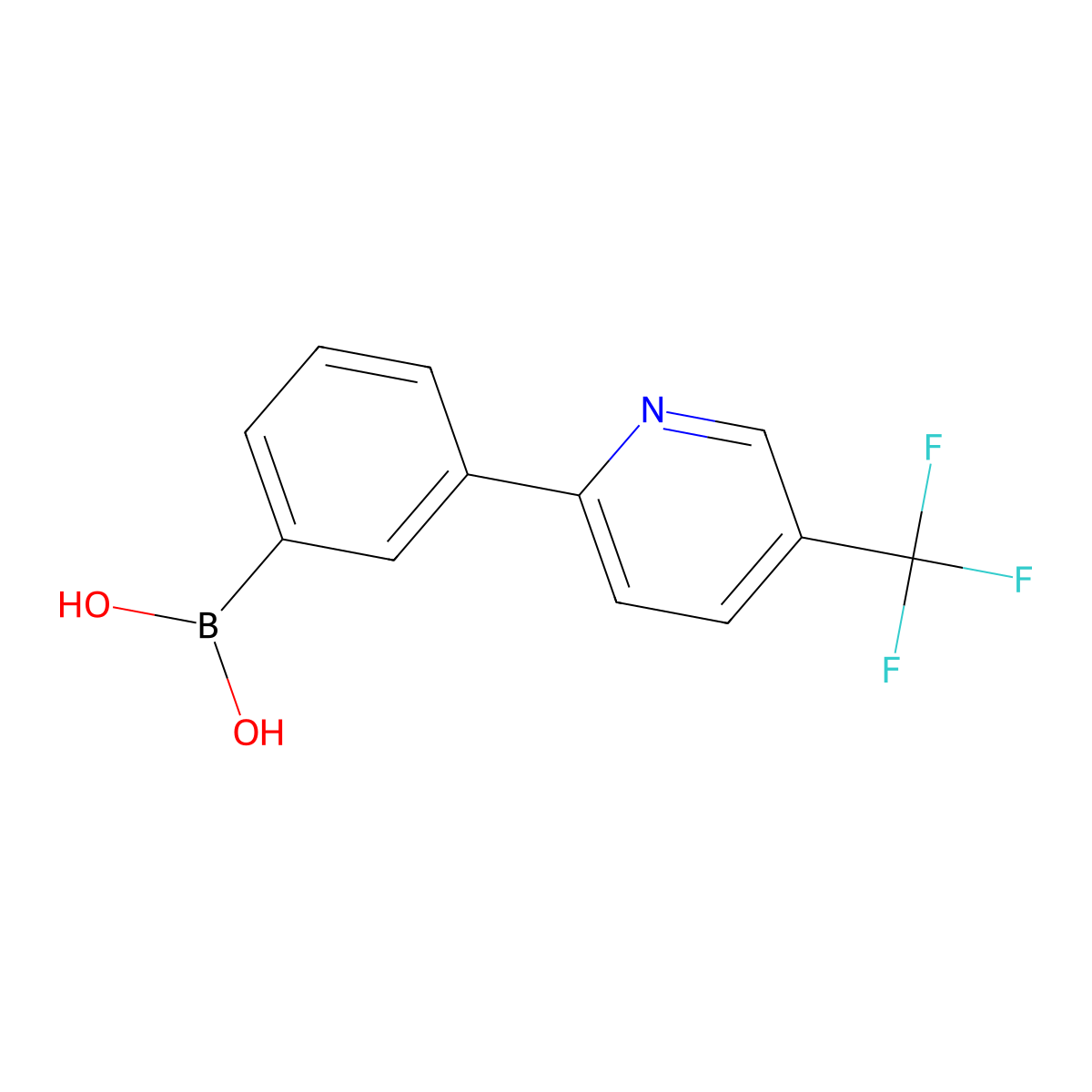 (3-(5-(Trifluoromethyl)pyridin-2-yl)phenyl)boronic acid molecular structure, CAS 2225172-15-4