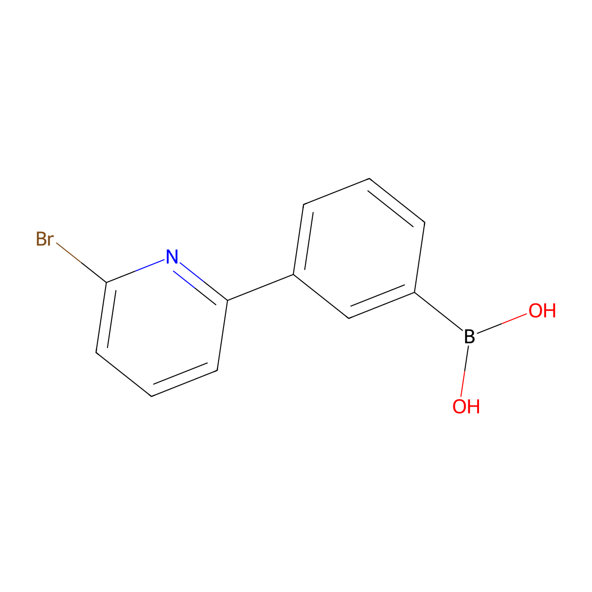 (3-(6-Bromopyridin-2-yl)phenyl)boronic acid molecular structure, CAS 2225172-27-8