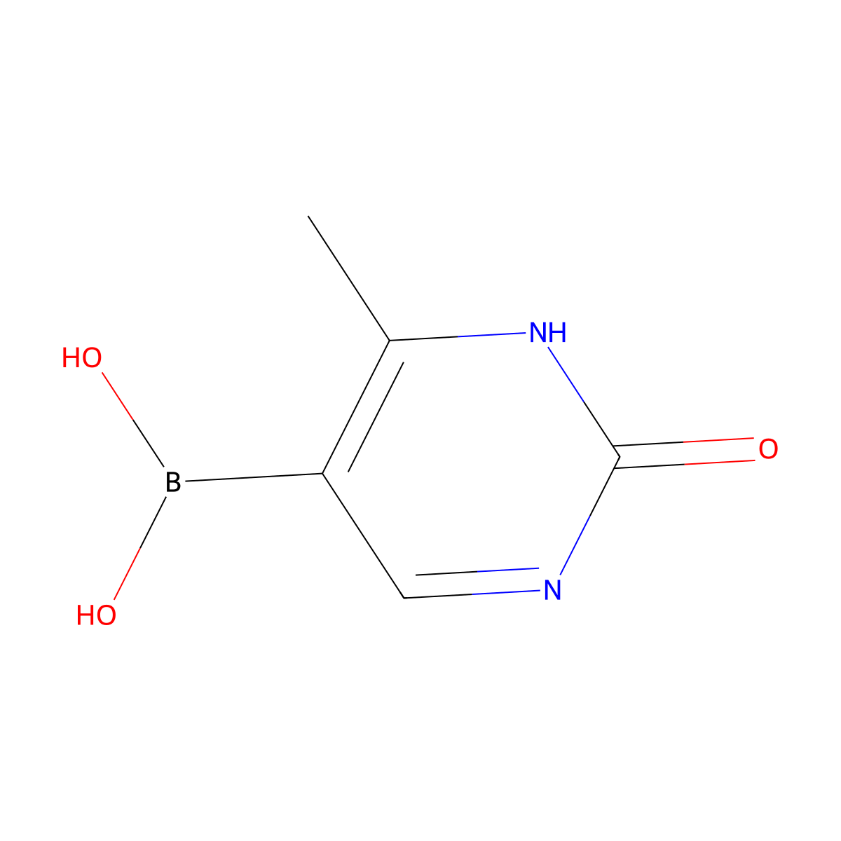 (2-Hydroxy-4-methylpyrimidin-5-yl)boronic acid molecular structure, CAS 2225172-28-9