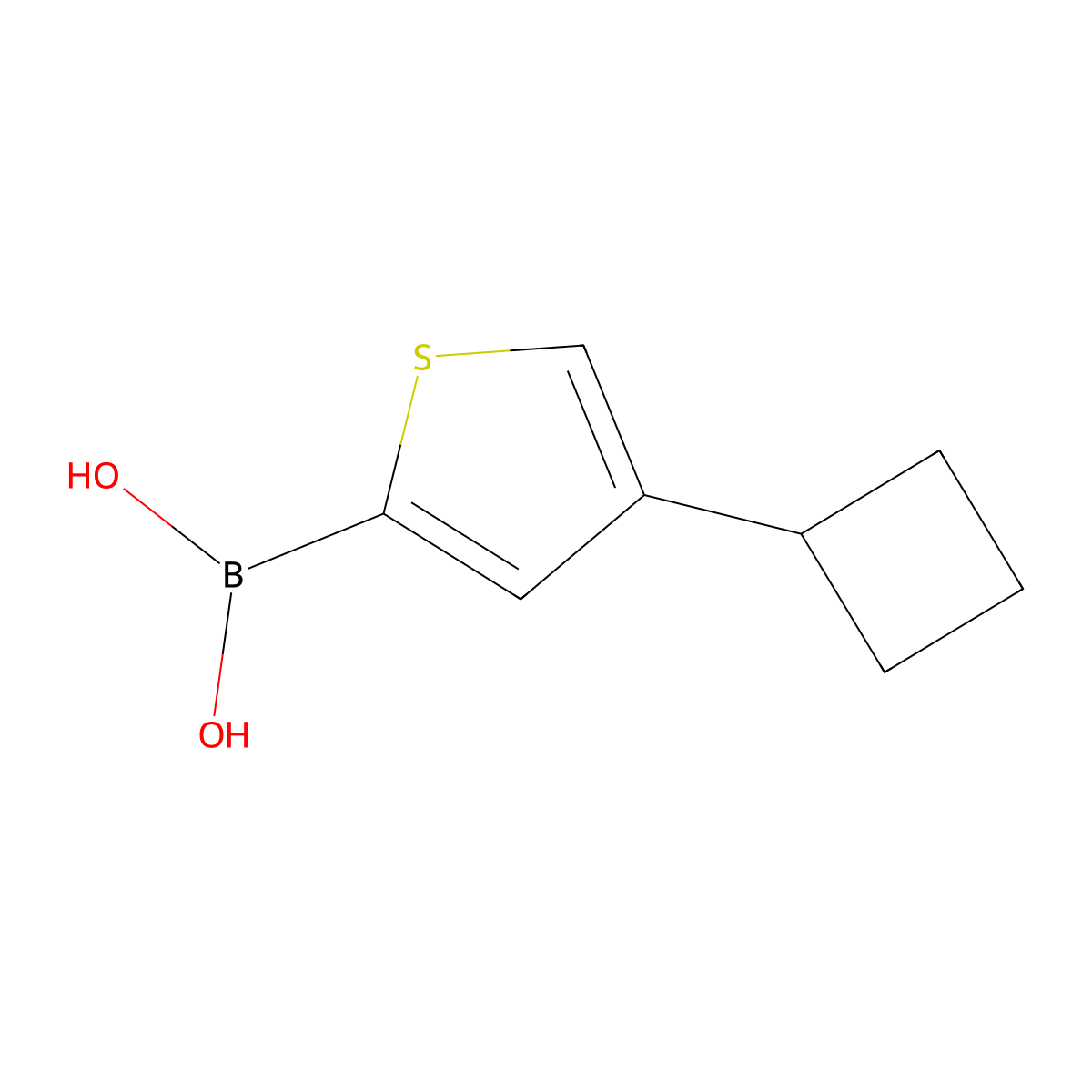 (4-Cyclobutylthiophen-2-yl)boronic acid molecular structure, CAS 2225172-33-6