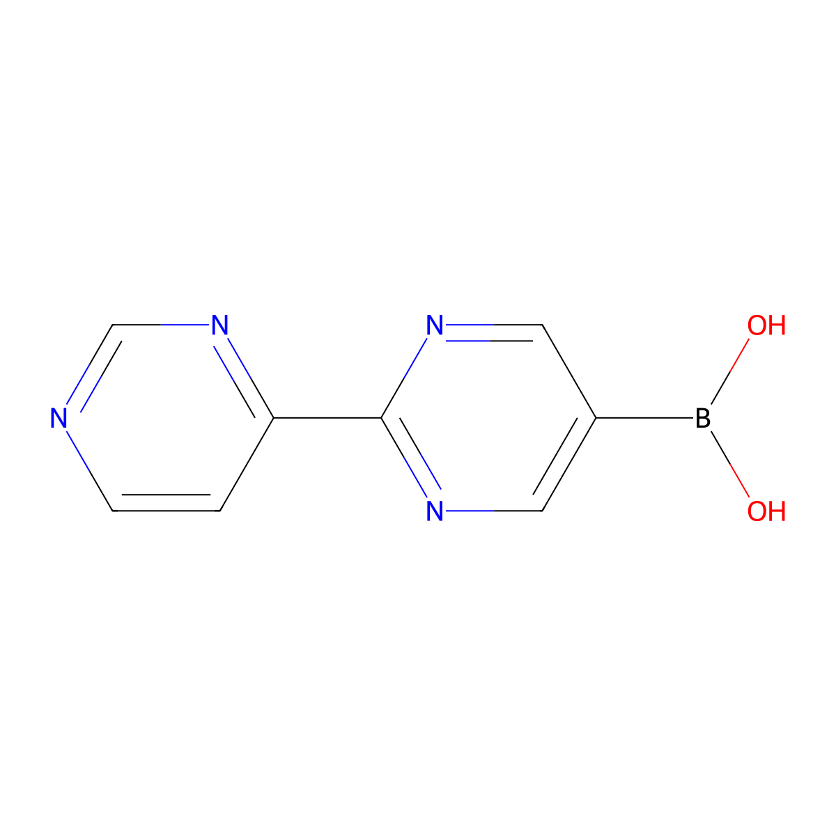 [2,4'-Bipyrimidin]-5-ylboronic acid molecular structure, CAS 2225172-40-5