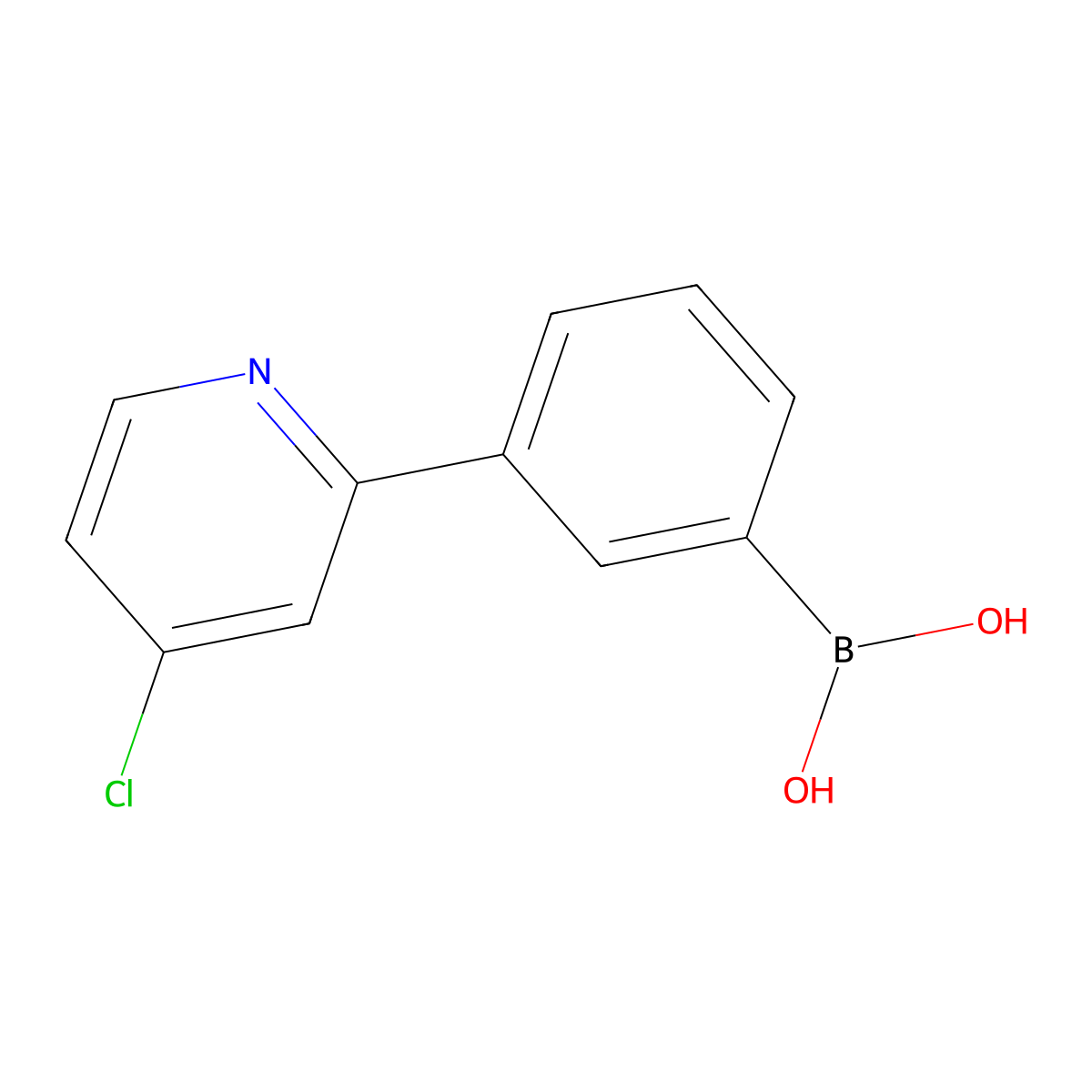 (3-(4-Chloropyridin-2-yl)phenyl)boronic acid molecular structure, CAS 2225172-50-7