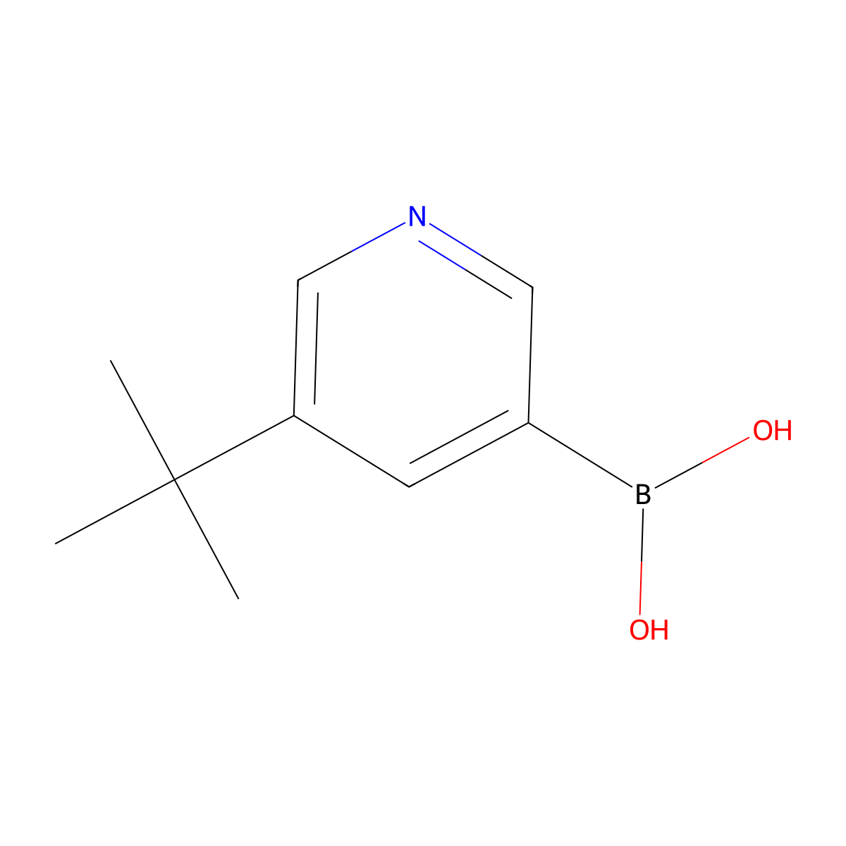(5-(tert-Butyl)pyridin-3-yl)boronic acid molecular structure, CAS 2225172-53-0