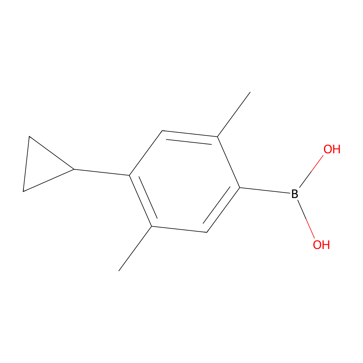 (4-Cyclopropyl-2,5-dimethylphenyl)boronic acid molecular structure, CAS 2225172-58-5