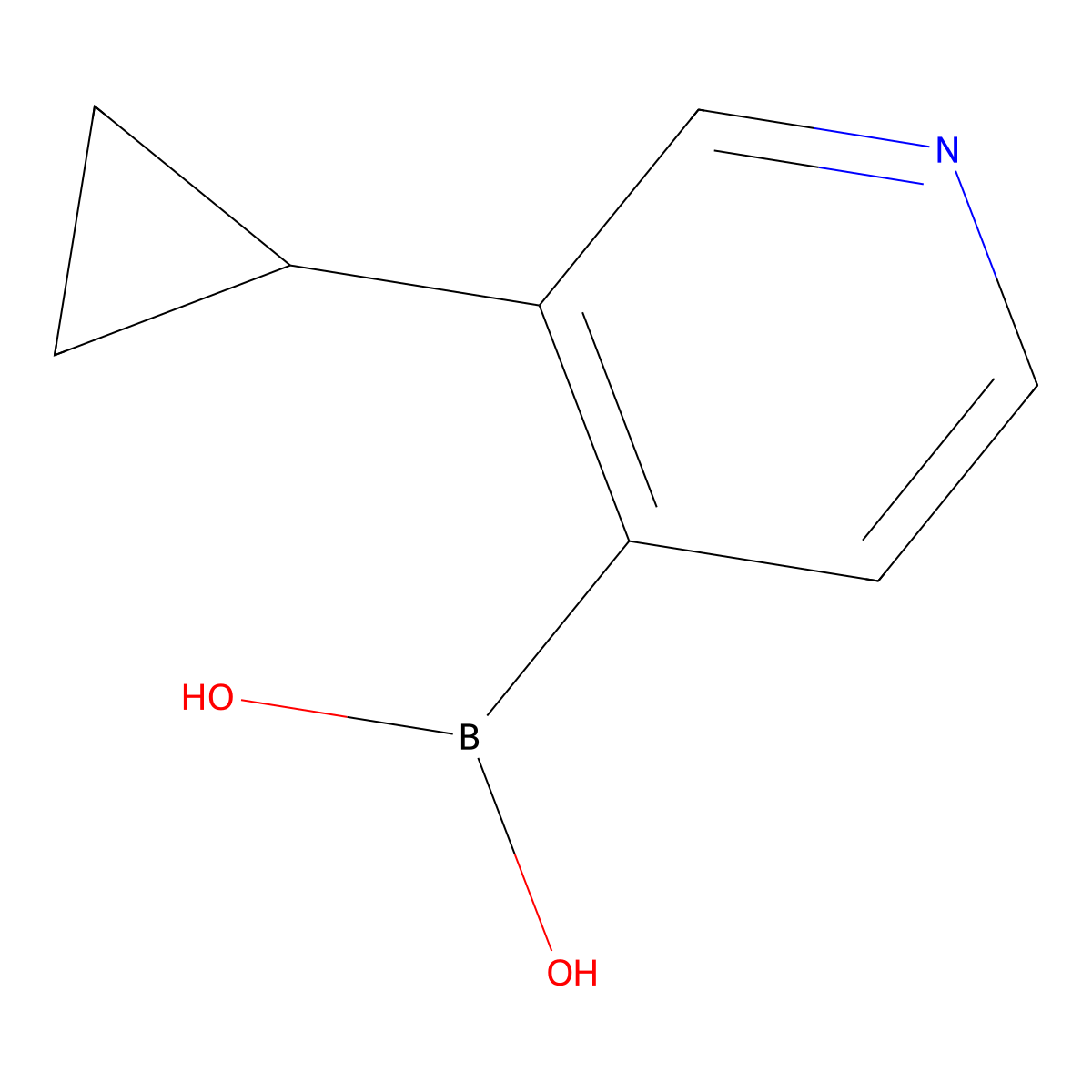 (3-Cyclopropylpyridin-4-yl)boronic acid molecular structure, CAS 2225172-63-2