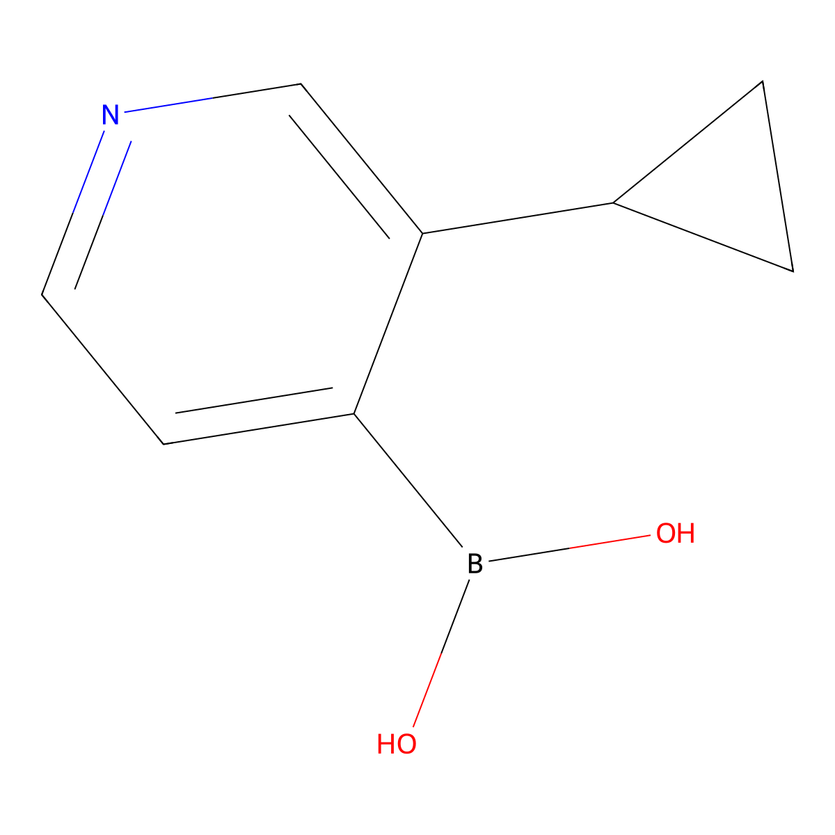 (3-Cyclopropylpyridin-4-yl)boronic acid molecular structure, CAS 2225172-63-2