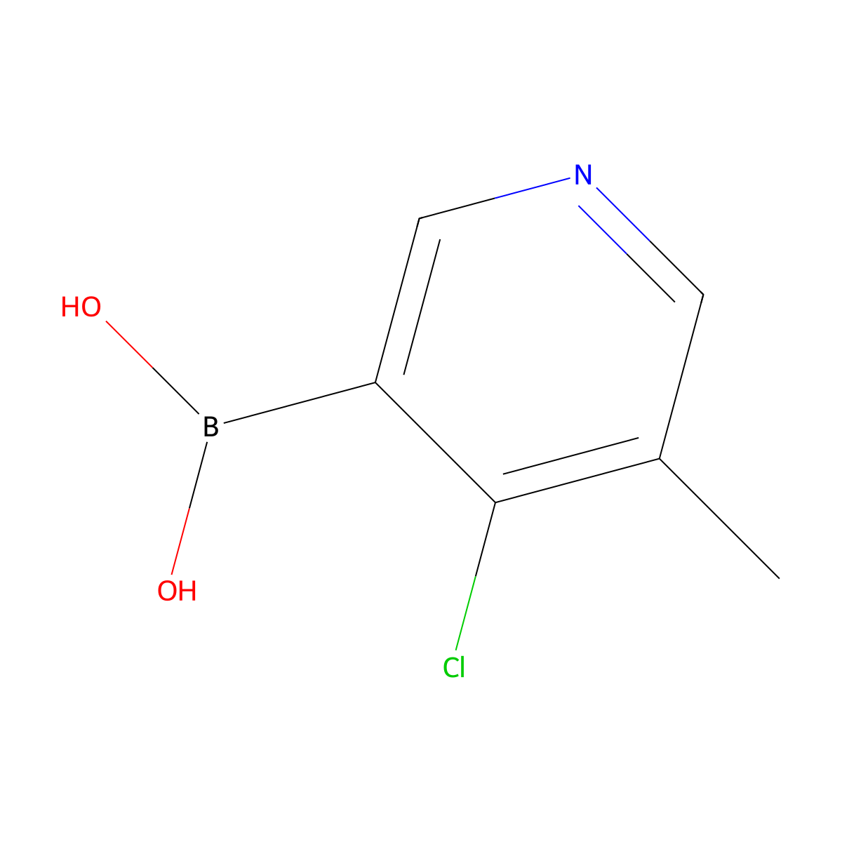 (4-Chloro-5-methylpyridin-3-YL)boronic acid molecular structure, CAS 2225172-64-3