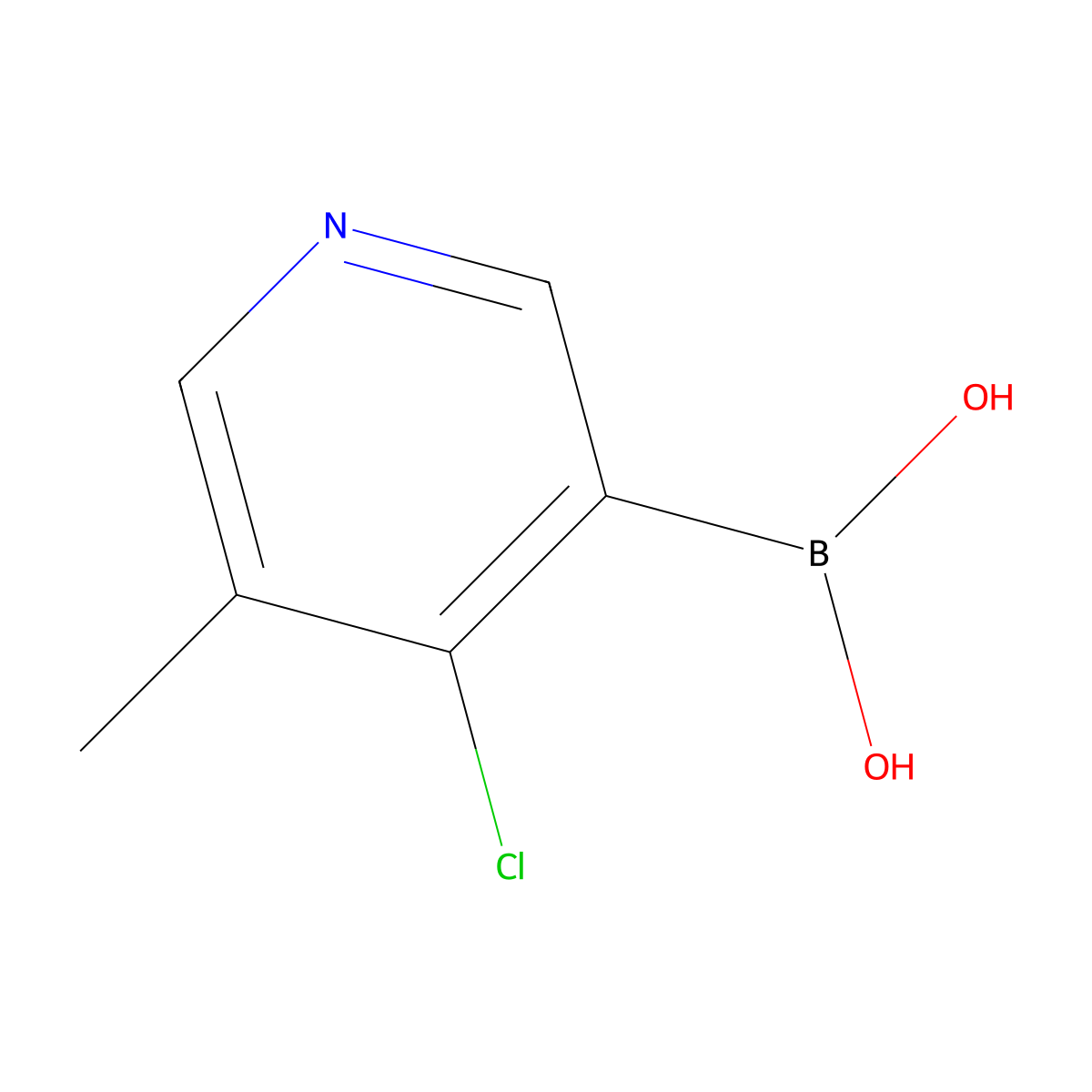(4-Chloro-5-methylpyridin-3-YL)boronic acid molecular structure, CAS 2225172-64-3