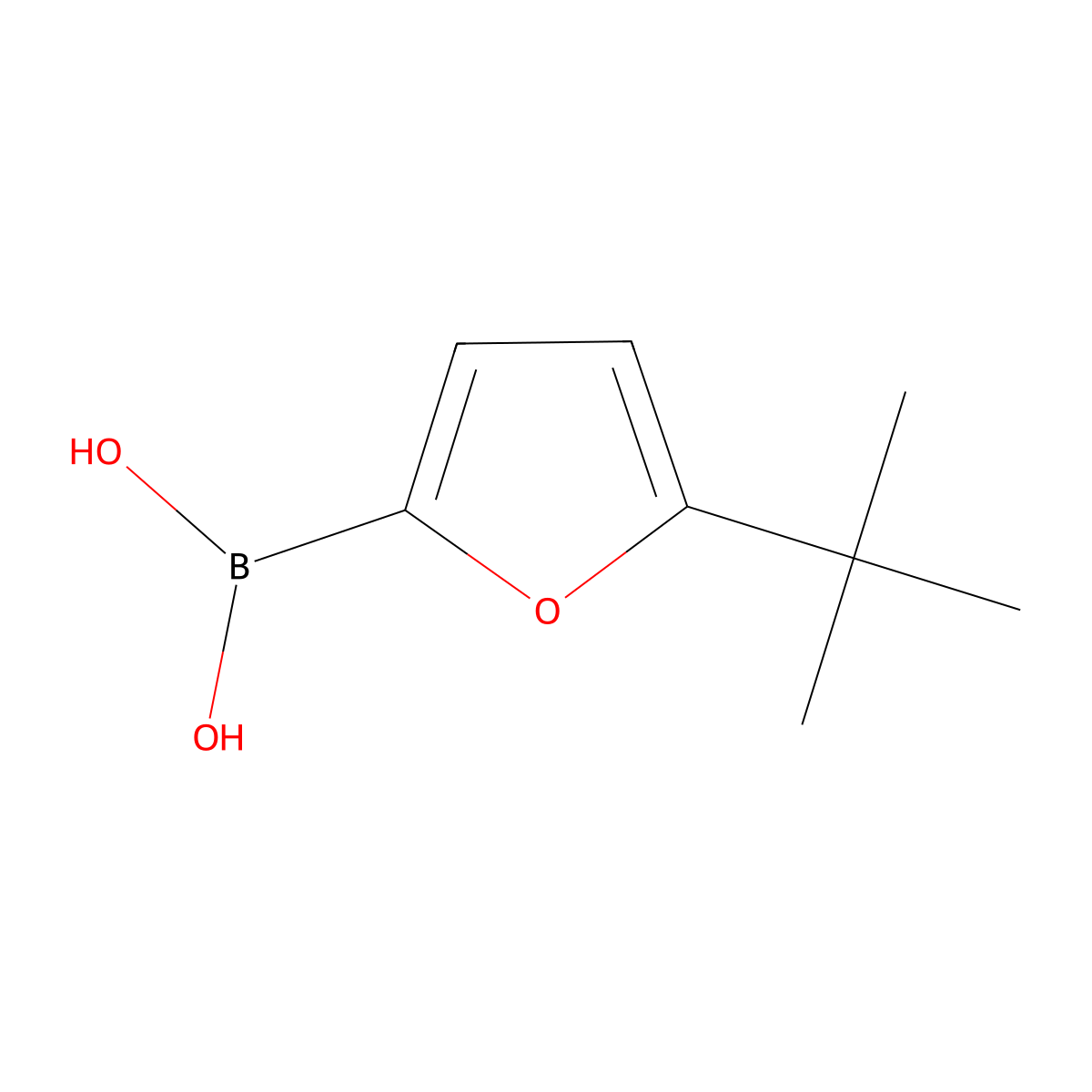 (5-(tert-Butyl)furan-2-yl)boronic acid molecular structure, CAS 2225172-66-5