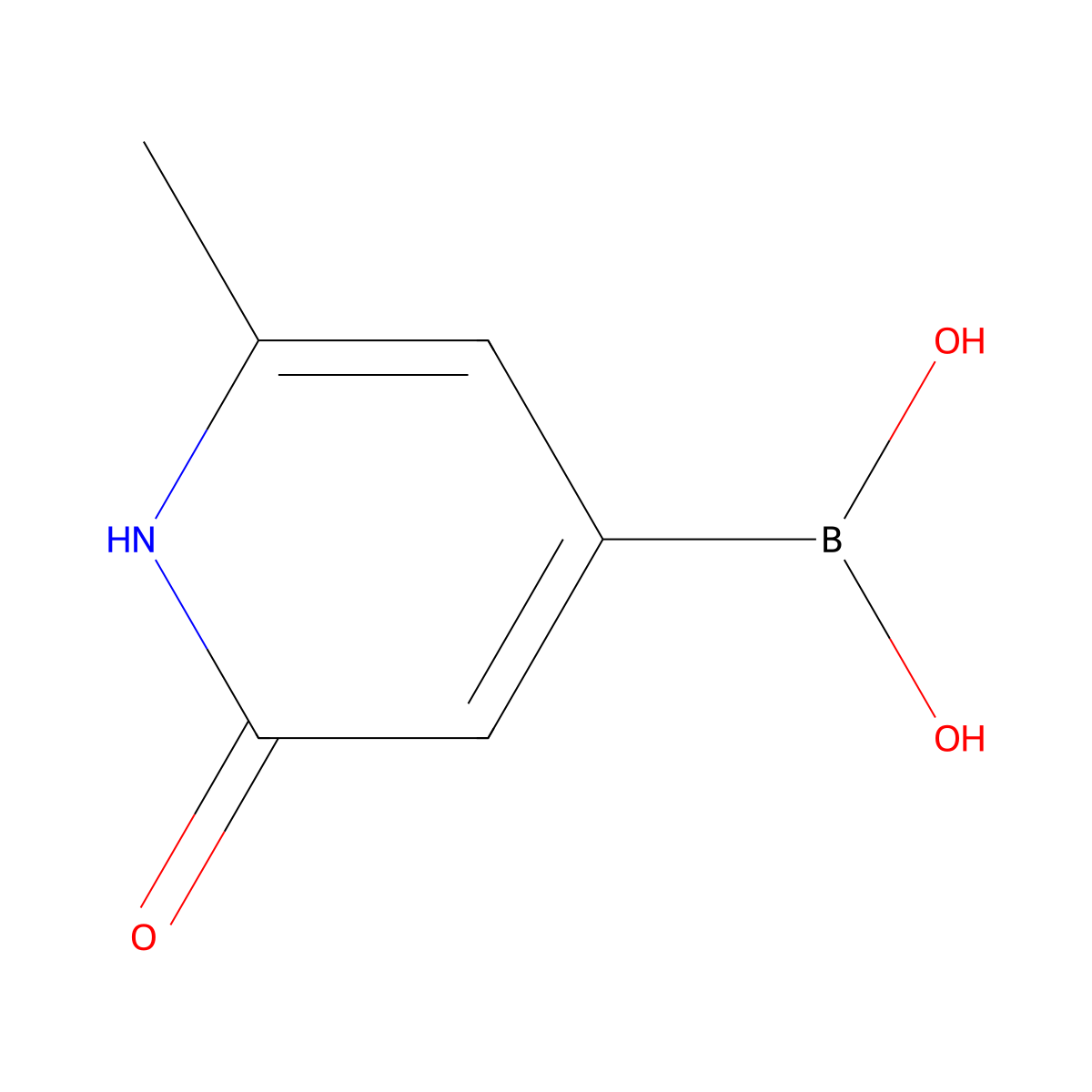 (6-Methyl-2-oxo-1,2-dihydropyridin-4-yl)boronic acid molecular structure, CAS 2225172-84-7