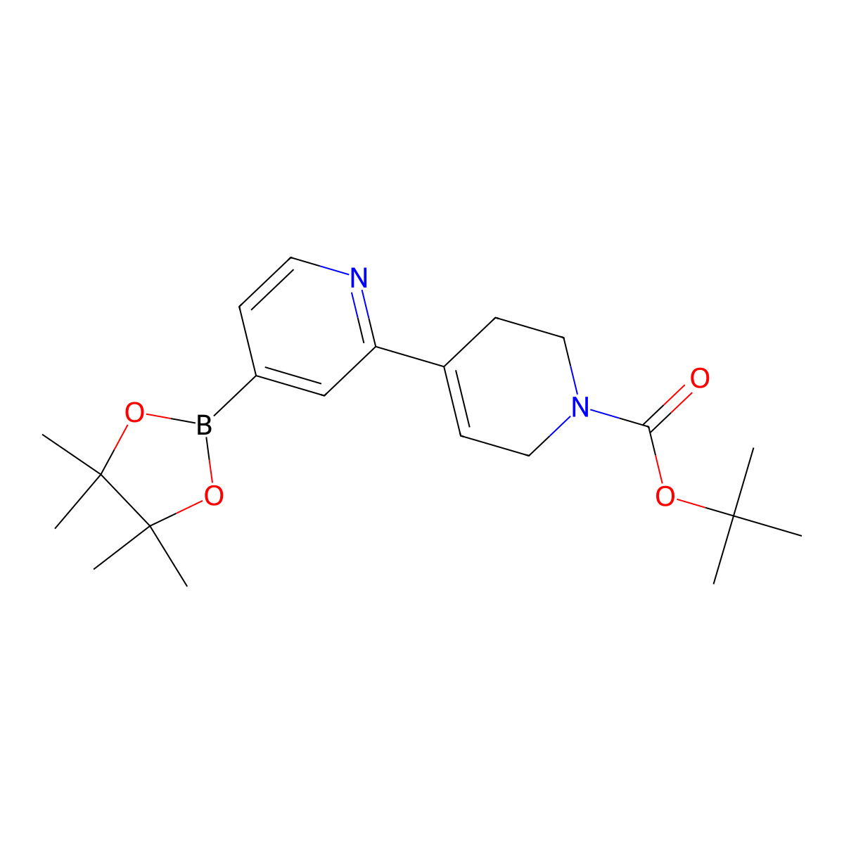 2-(N-Boc-3,6-Dihydro-2H-pyridin-4-yl)pyridine-4-boronic acid pinacol ester molecular structure, CAS 2225172-91-6