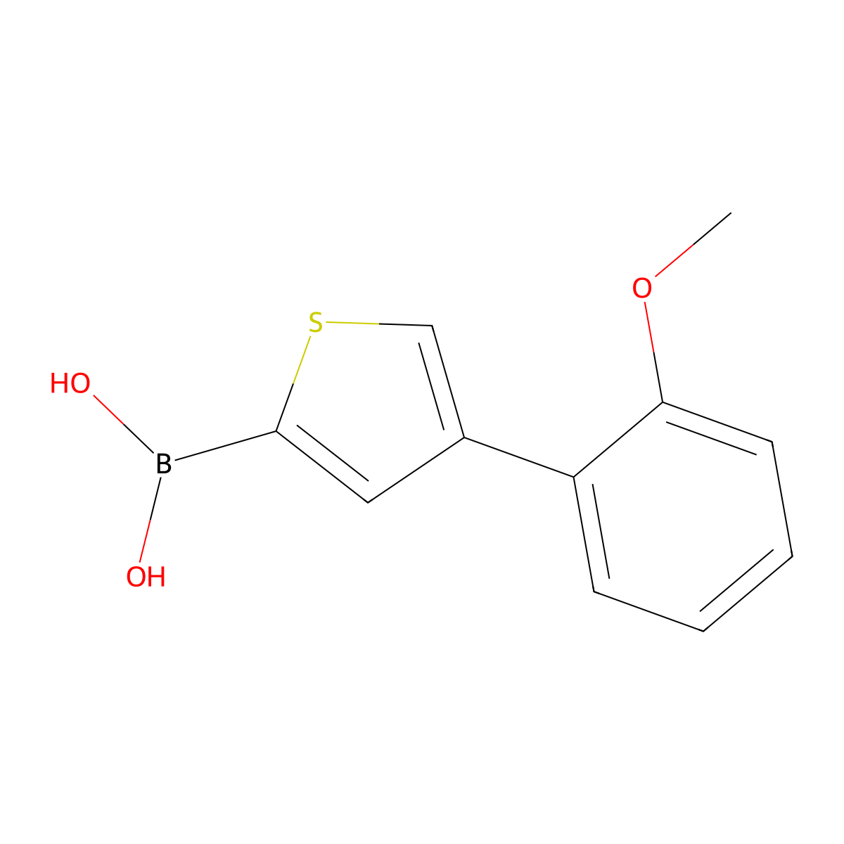 (4-(2-Methoxyphenyl)thiophen-2-yl)boronic acid molecular structure, CAS 2225172-99-4
