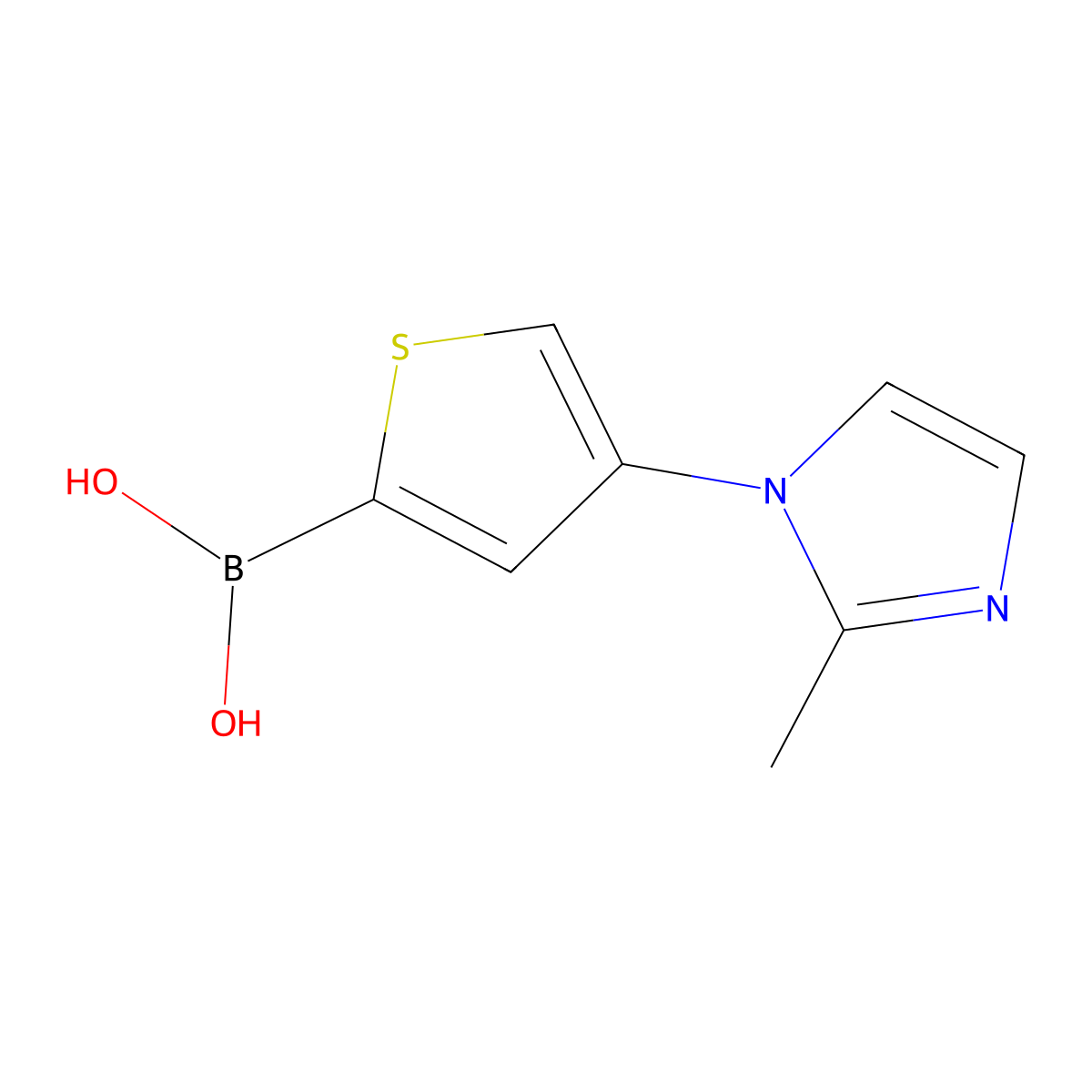 (4-(2-Methyl-1H-imidazol-1-yl)thiophen-2-yl)boronic acid molecular structure, CAS 2225173-01-1