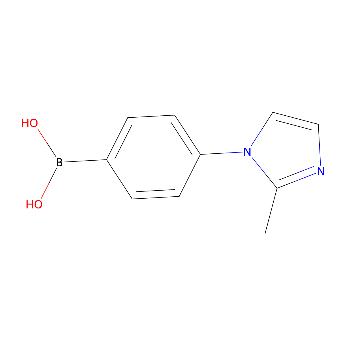 4-(2-Methylimidazol-1-yl)phenylboronic acid molecular structure, CAS 2225173-02-2
