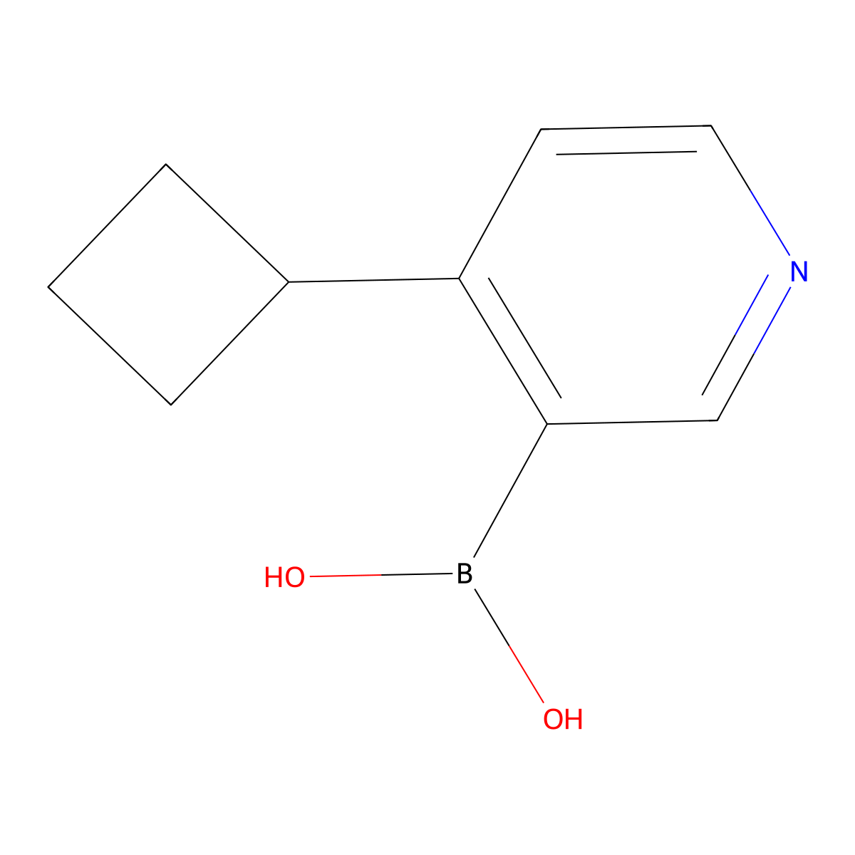 4-(Cyclobutyl)pyridine-3-boronic acid molecular structure, CAS 2225173-14-6